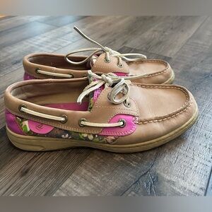 Sperry Top-Sider Shoes Womens Size 7M Boat Deck Moccasin Leather Preppy Casual
